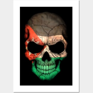 Jordanian Flag Skull Posters and Art